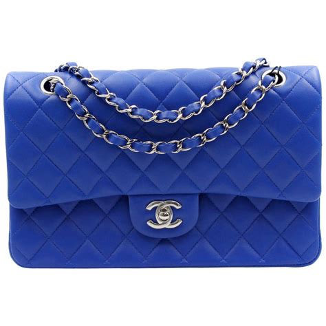 chanel medium flap bag royal blue|chanel lambskin medium flap bag.